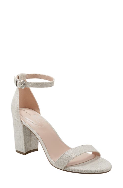 Shop Bandolino Armory Ankle Strap Sandal In Silver/silver