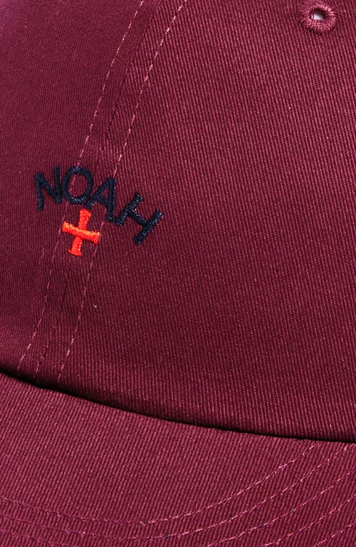 Noah Core Logo Baseball Cap In Maroon