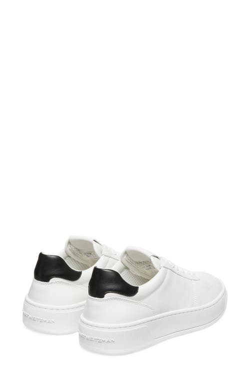 Shop Stuart Weitzman Courtside Sneaker In White/black Leather