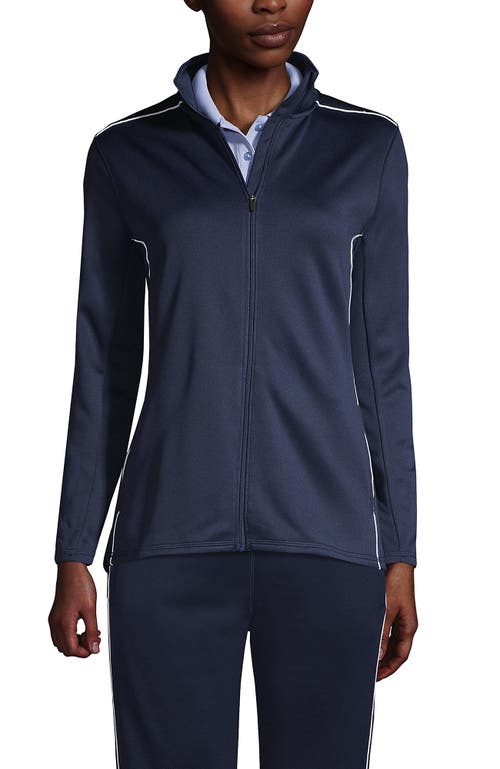 Shop Lands' End School Uniform  Active Track Jacket In Classic Navy