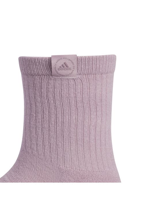 Shop Adidas Originals Adidas Assorted 3-pack Cushioned 2.0 Crew Socks In Fig Purple/grey/off White