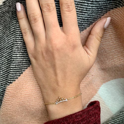 Luvmyjewelry Starry Cascade Sterling Silver Diamond Tiara Bracelet In 14kt Gold Vermeil On Sterling