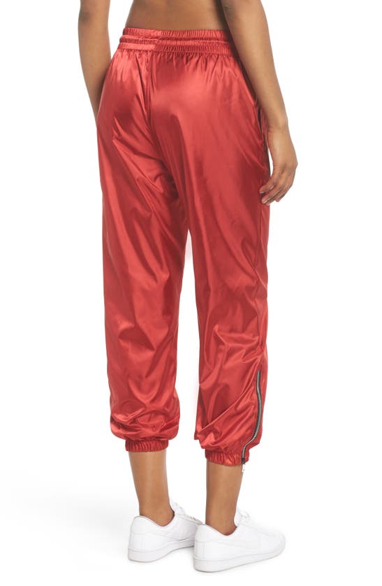 Nike Satin Track Pants In Gym Red/ Black