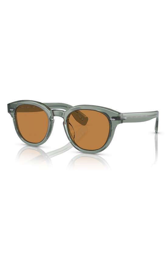 Shop Oliver Peoples Cary Grant 50mm Keyhole Sunglasses In Navy