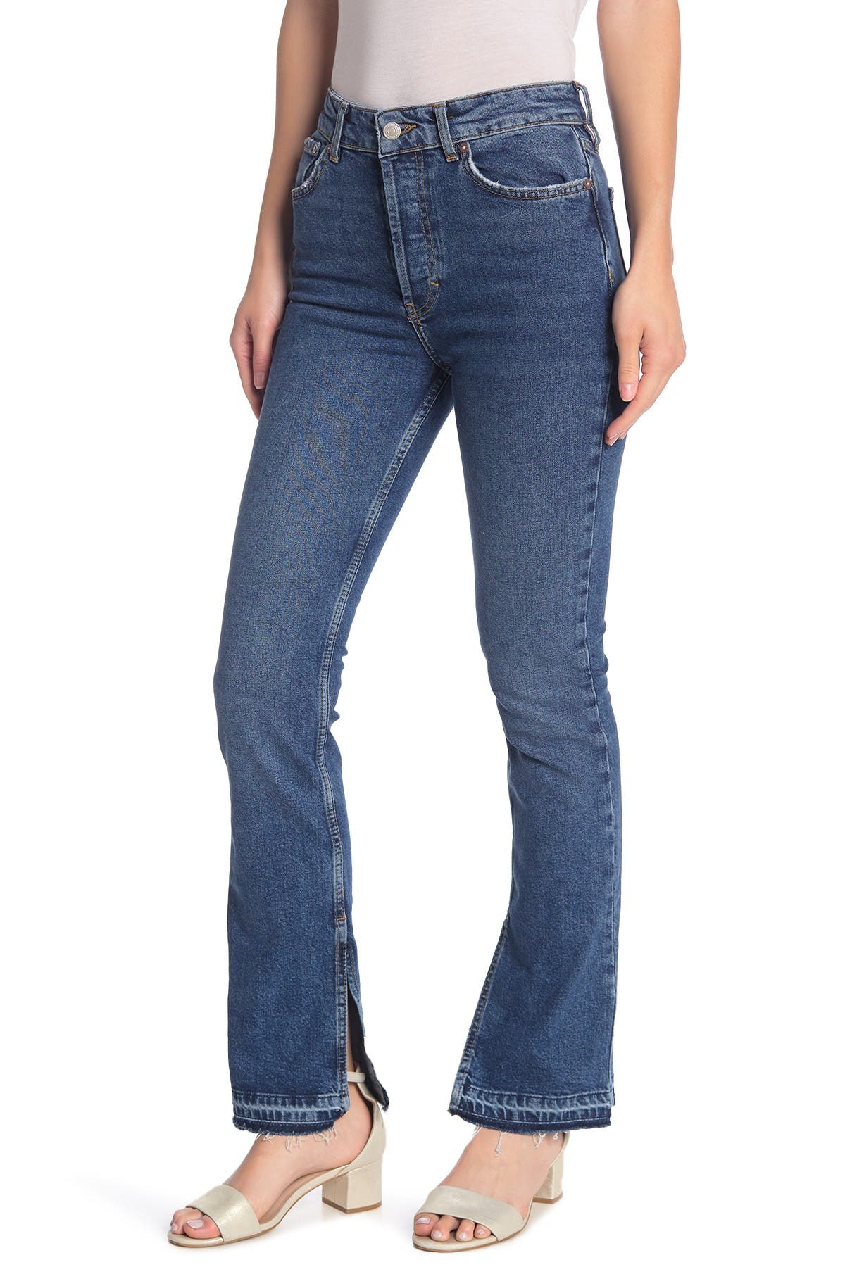 split hem bootcut jeans