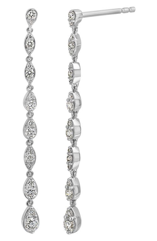 Shop Bony Levy Getty Diamond Linear Drop Earrings In 18k White Gold