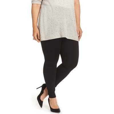Plus Size Lysse Center Seam Ponte Leggings, Black