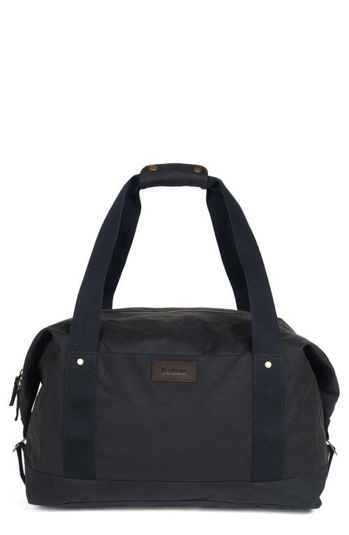 Essential Waxed Cotton Holdall Bag in Navy