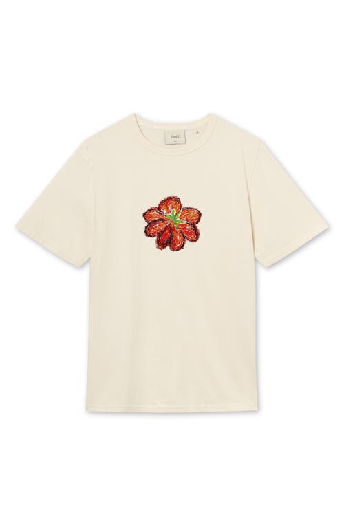 Forét Foret Sketch Floral Organic Cotton Graphic T-shirt In Cloud