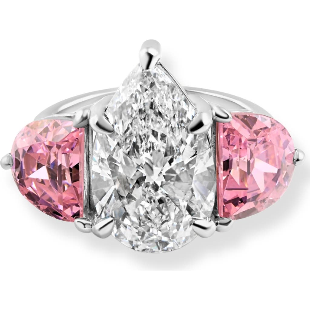 Bliss Diamond Certified 15.40ct Pear Shape Diamond Engagement Ring 14k White Gold Lab Grown In 14k White Gold