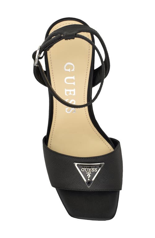Guess Gelyae Ankle Strap Sandal In Black