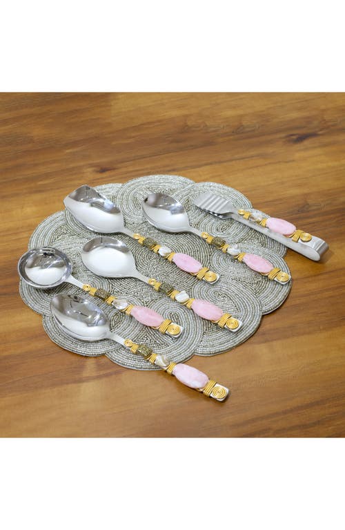 Tiramisu 6-piece Serving Spoons In Pink