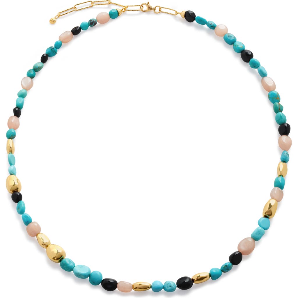 Monica Vinader Beaded Stone Necklace In Multi