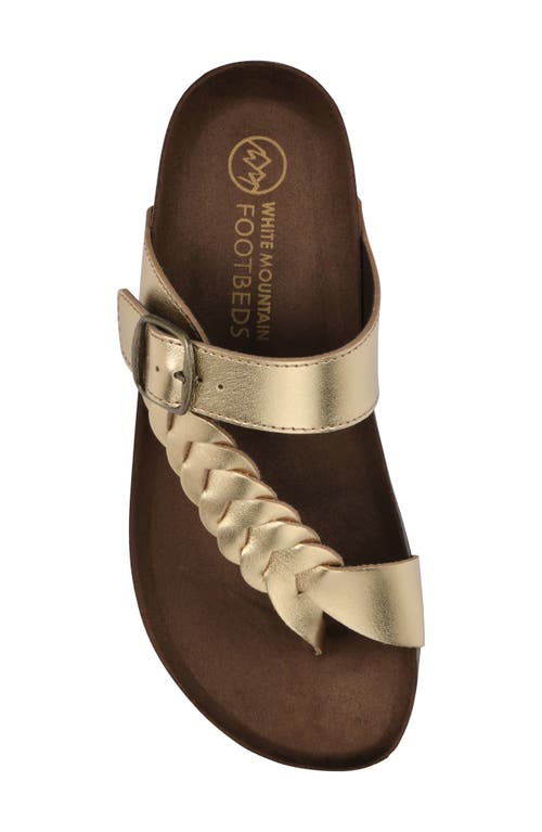 White Mountain Footwear Happier Sandal In Antique/gold Leather