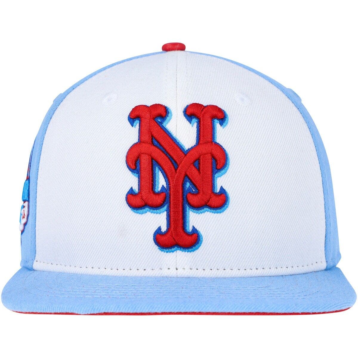 PRO STANDARD Men's Pro Standard White/Light Blue New York Mets Blue Raspberry Ice Cream Drip