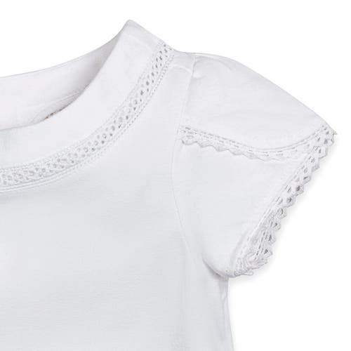 Shop Hope & Henry Girls' Organic Knit Top With Tulip Sleeves, Kids In White Petal Sleeve