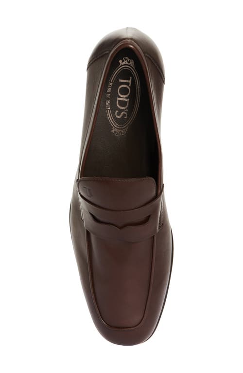 Tod's Men's Leather Penny Loafers In Cioccolato
