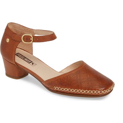 Pikolinos Gomera Ankle Strap Pump, Brown