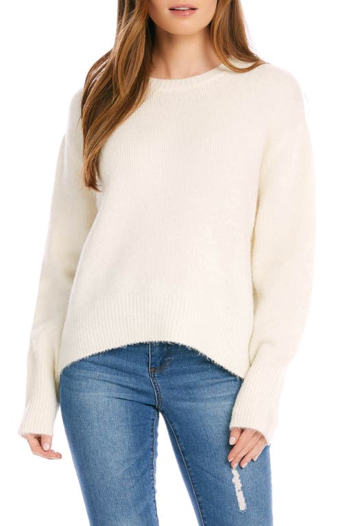 Karen Kane High-Low Creweneck Sweater in Cream