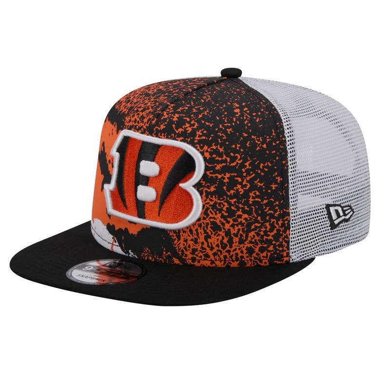 New Era Black Cincinnati Bengals Court Sport 9fifty Snapback Hat In Multi