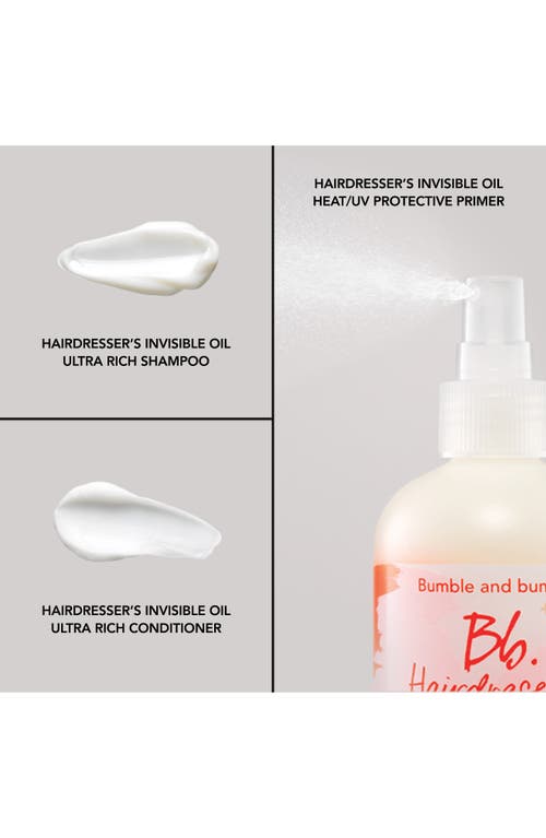 Shop Bumble And Bumble . Hairdresser's Invisible Oil Hydration Heroes Hair Care Holiday Gift Set $66 Value In No Color