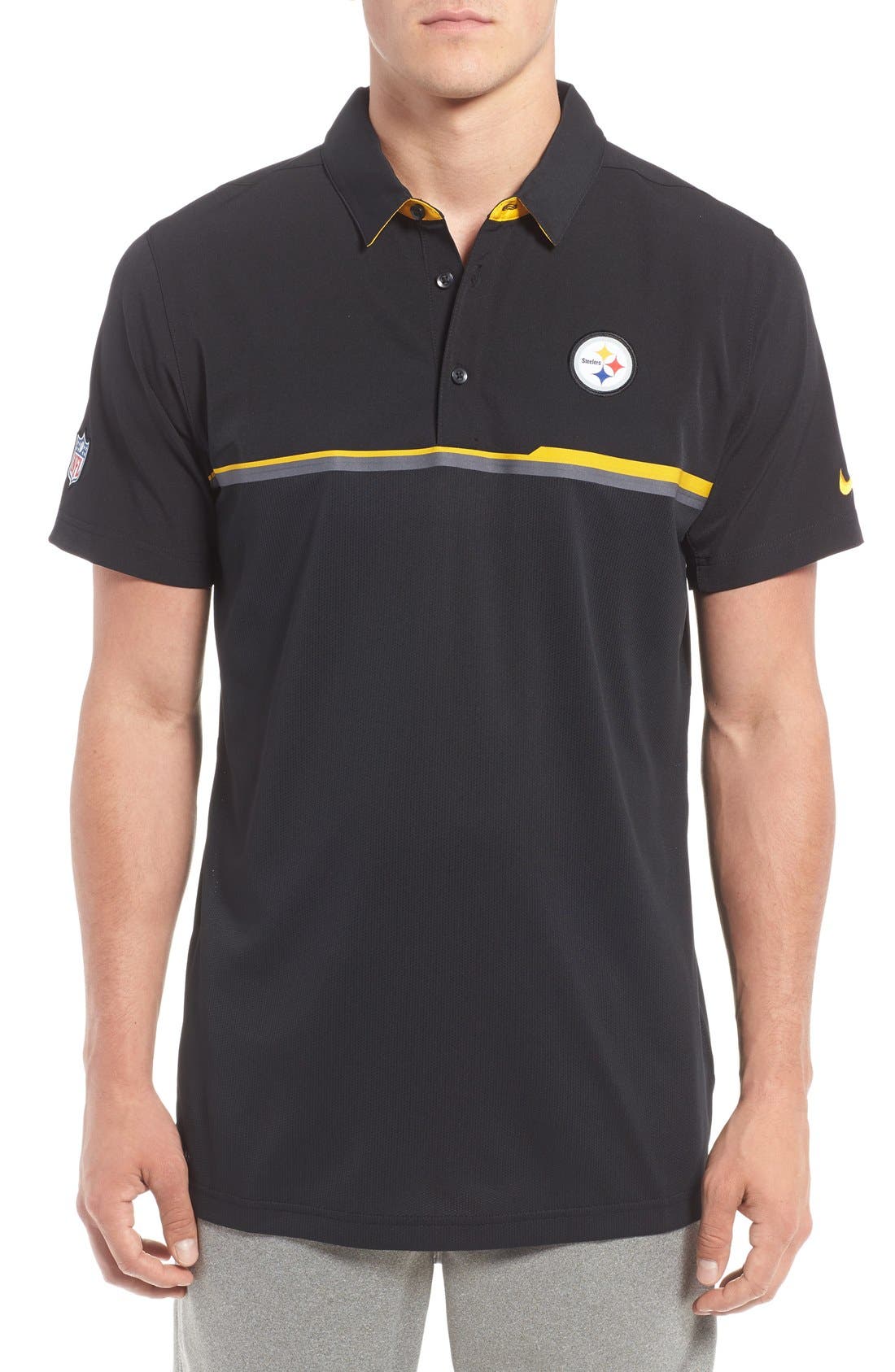 nike steelers polo