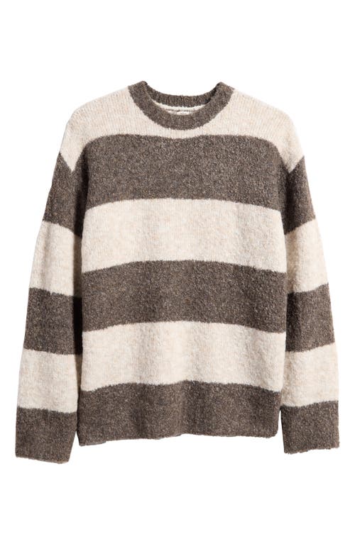 Shop Bdg Urban Outfitters Stripe Bouclé Sweater In Ecru