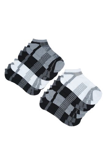 Shop Rainforest 8-pack Half Cushioned Low-cut Socks In Black/grey/white Multi