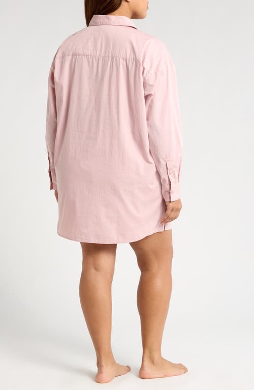 Shop Nordstrom Oversize Shirting Short Pajamas In Pink Puff