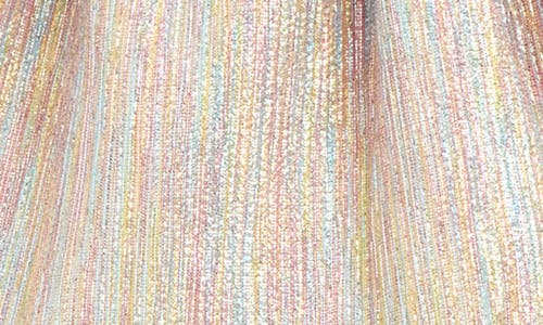 Pippa & Julie Little Girl's Kelly Metallic Fit & Flare Dress In Gold