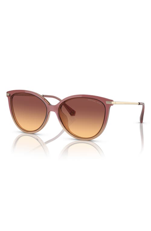 Michael Kors 56mm Gradient Cat Eye Sunglasses In Amber