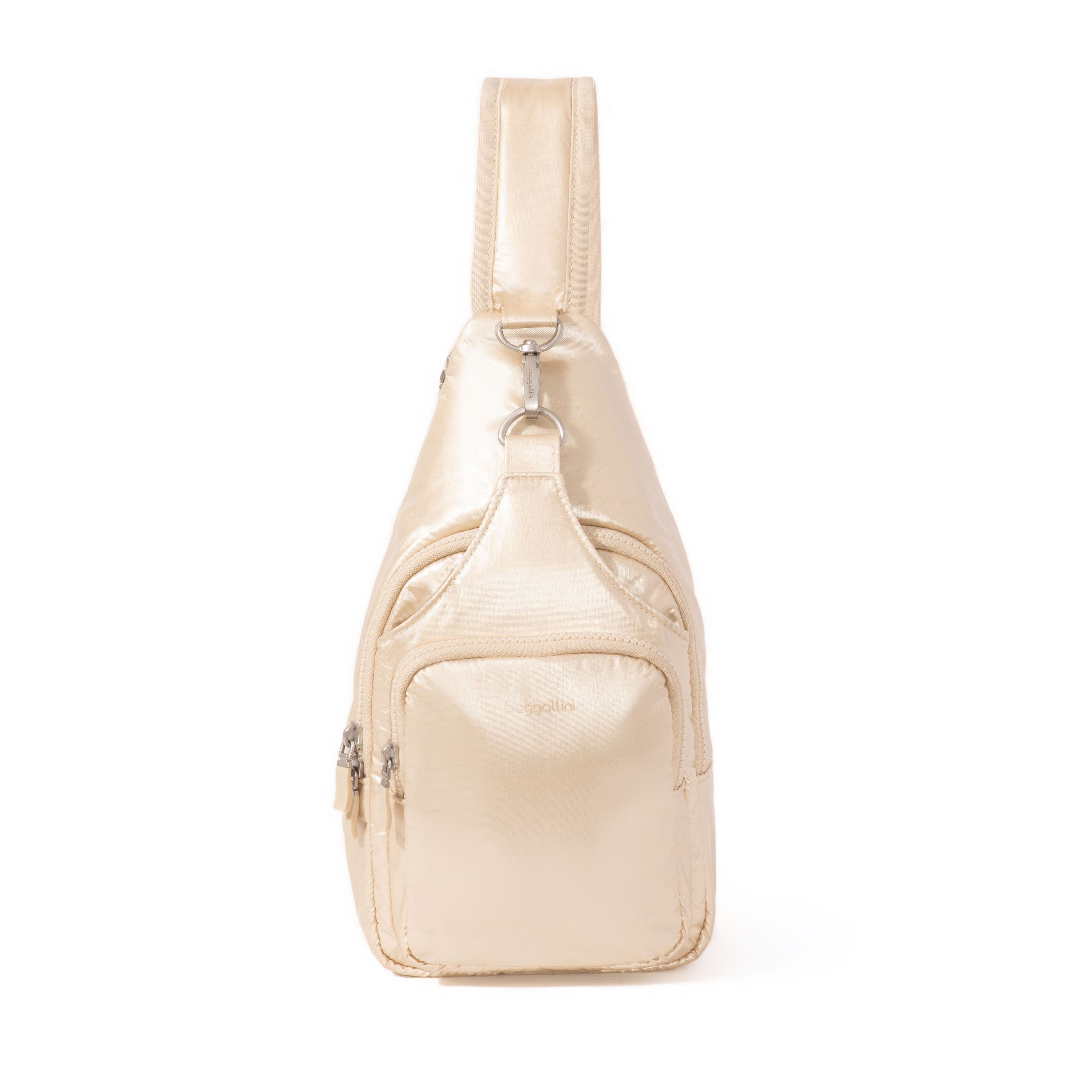 Baggallini Central Park Sling Bag In Champagne Puff