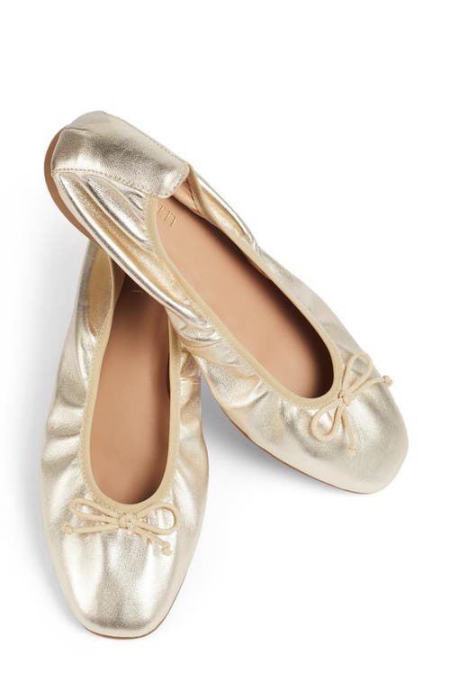 LK Bennett Trilly Metallic Ballet Flat Champagne at Nordstrom,