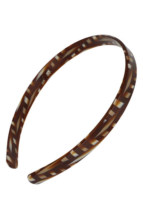 Shop France Luxe Skinny Headband In Saddle