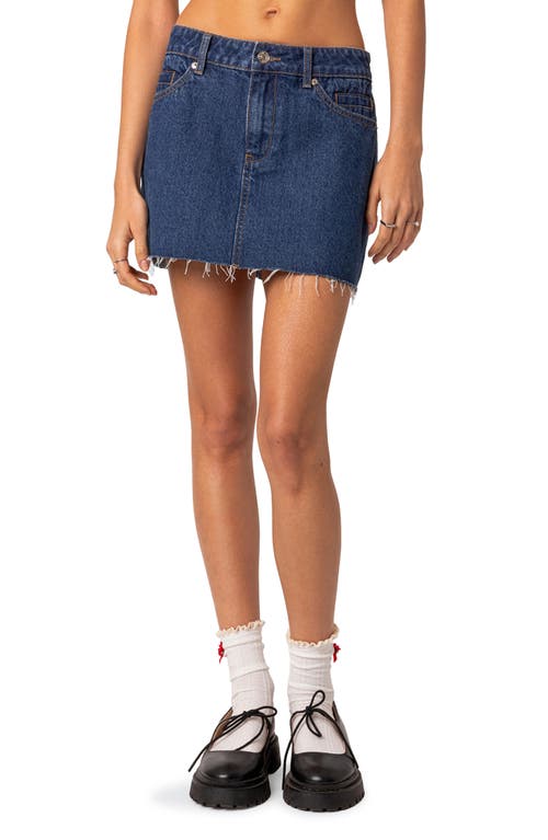 EDIKTED Jessie Denim Miniskirt Blue-Washed at Nordstrom,