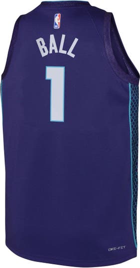 Jordan Brand Men's Jordan Brand LaMelo Ball Purple Charlotte Hornets  2022/23 Statement Edition Swingman Jersey