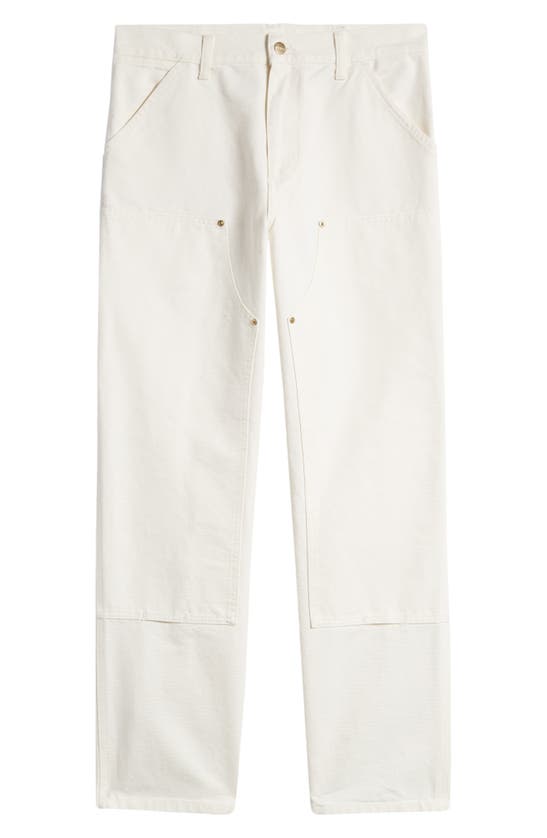 Shop Carhartt Work In Progress Double Knee Pants In Wax Rinsed