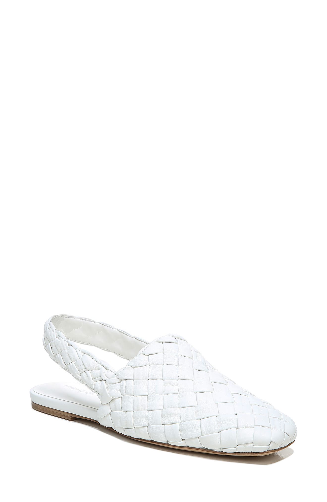Vince Cadot Slingback Flat in Off White at Nordstrom