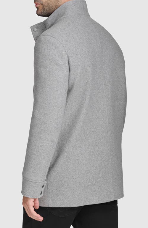 Shop Cole Haan Felted Coat In Light Grey