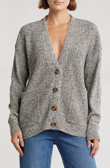 Suede Elbow Patch Cardigan