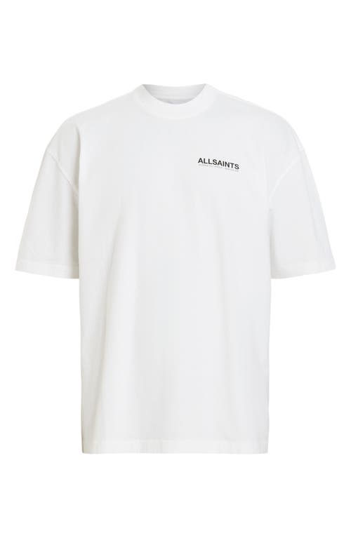 Shop Allsaints Scottsdale Logo Graphic T-shirt In Ashen White