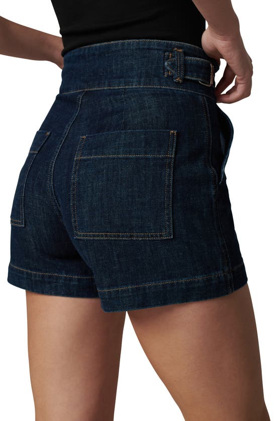 Shop Joe's The Double Buckle Denim Sailor Shorts In Out Of Control