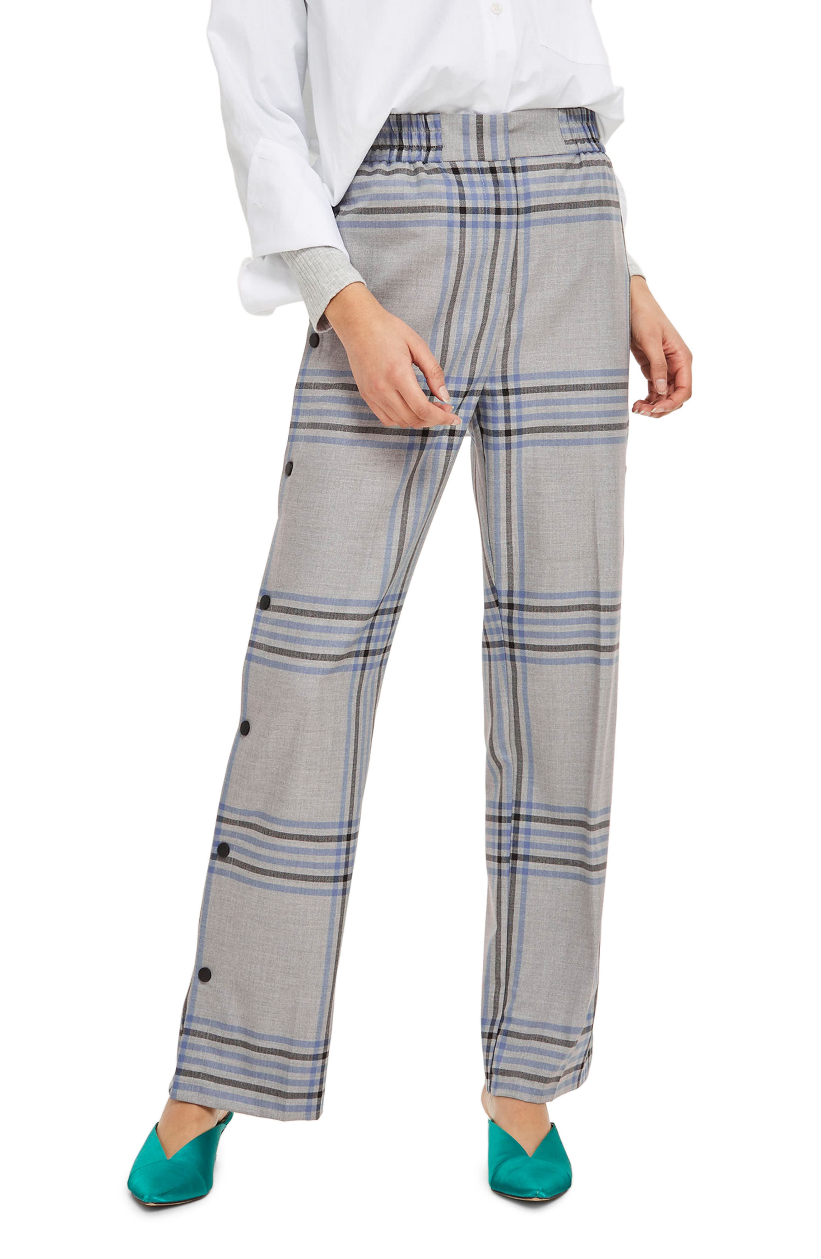 topshop plaid trousers