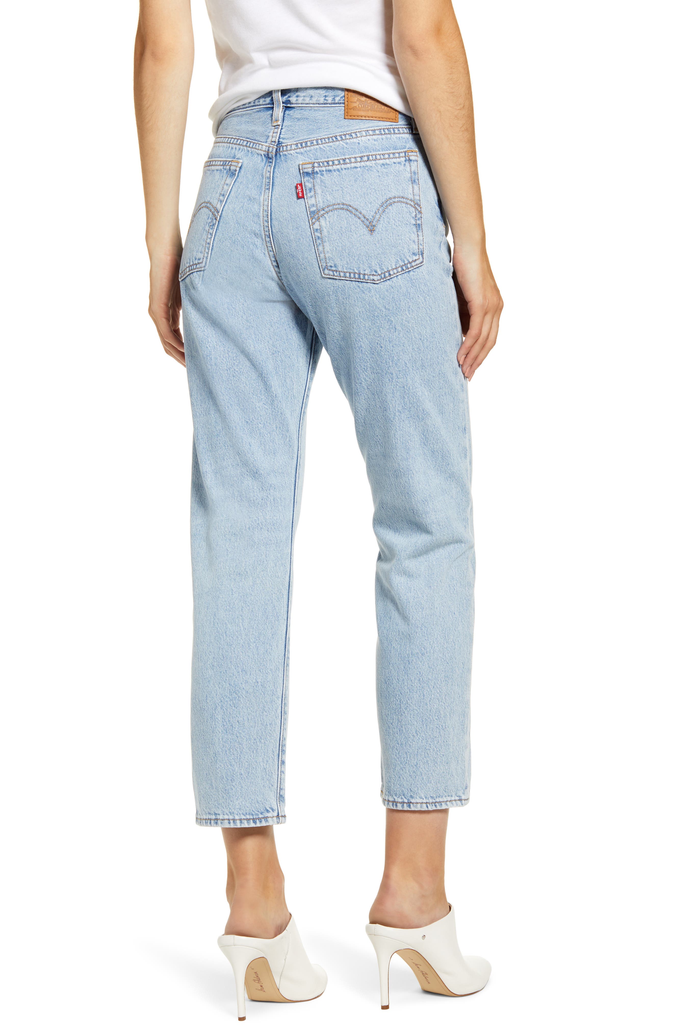 levi's montgomery high waist straight fit cropped jeans