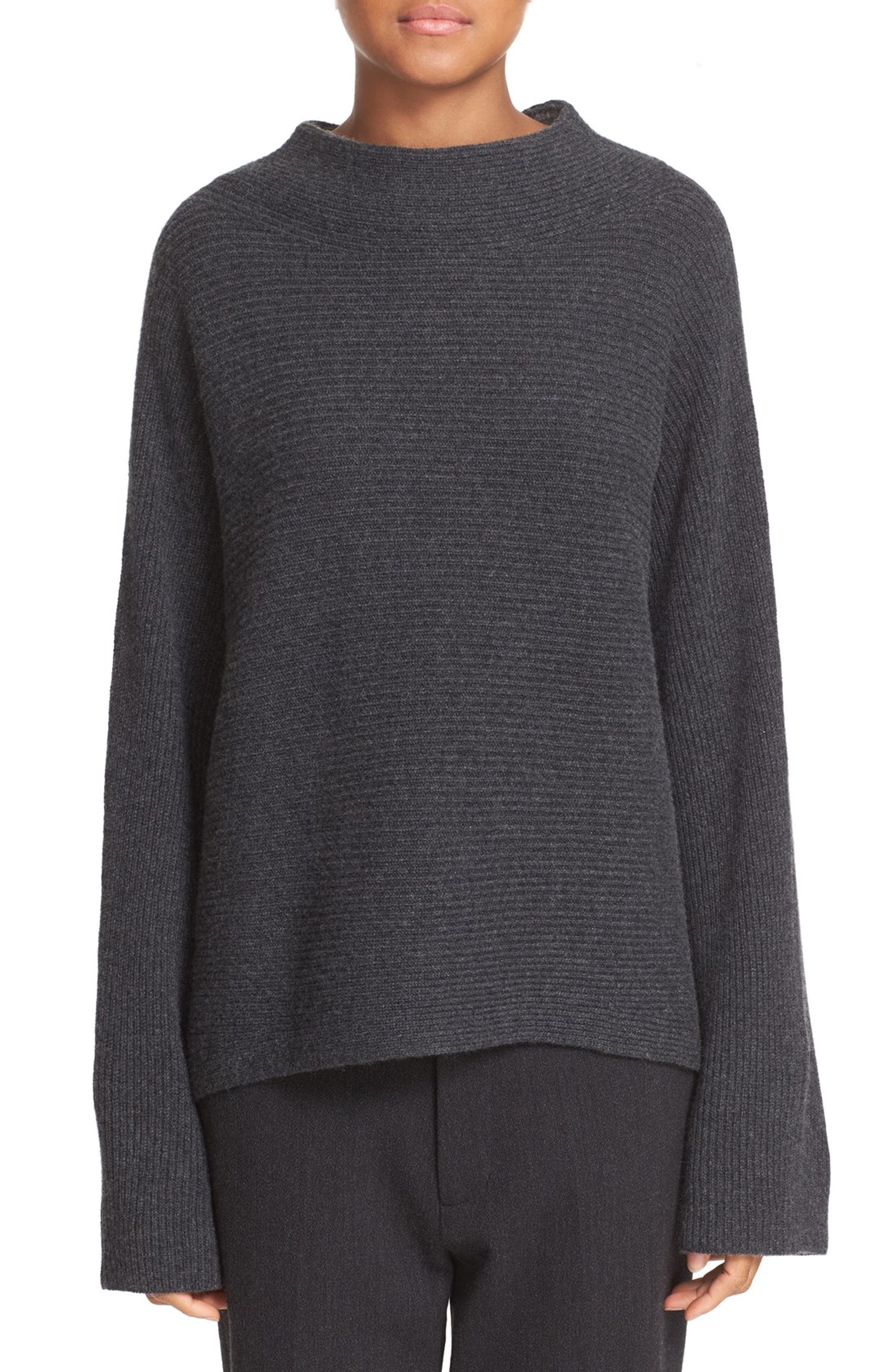 Vince Crop Rib Wool & Cashmere Pullover | Nordstrom