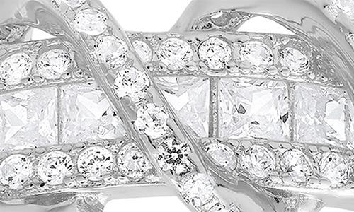 Queen Jewels Twisted Cubic Zirconia Band Ring In Silver