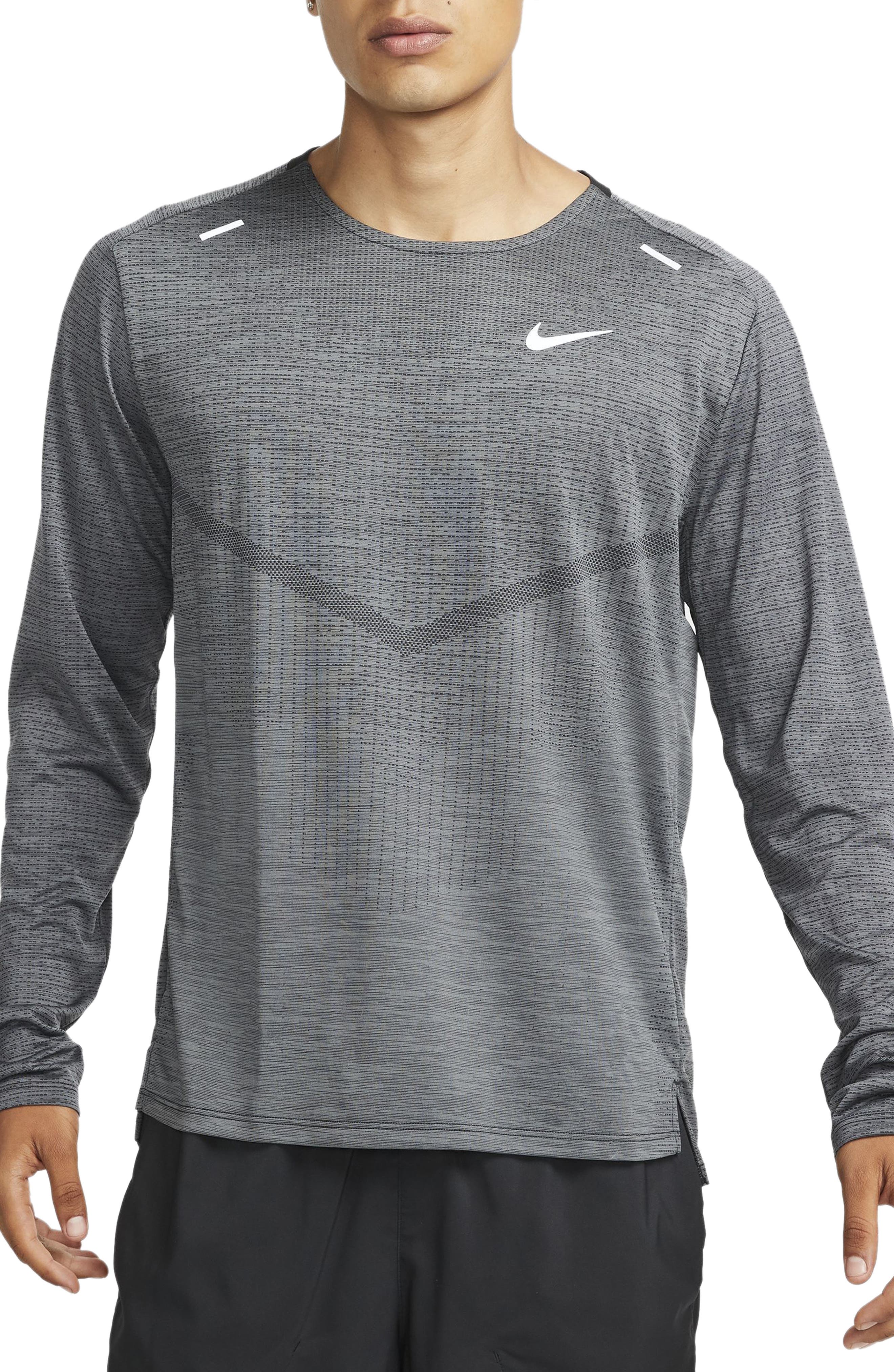 Nike Dri-FIT ADV Techknit Ultra Long Sleeve Running T-Shirt, Size ...