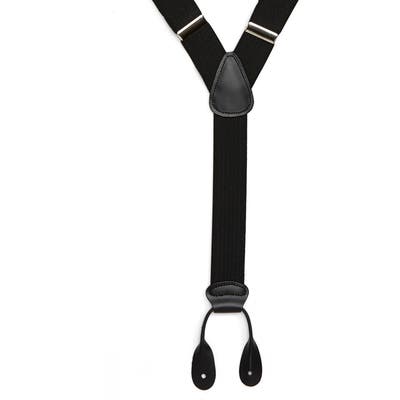 Nordstrom Shop Formal Stretch Suspenders, Size One Size - Black