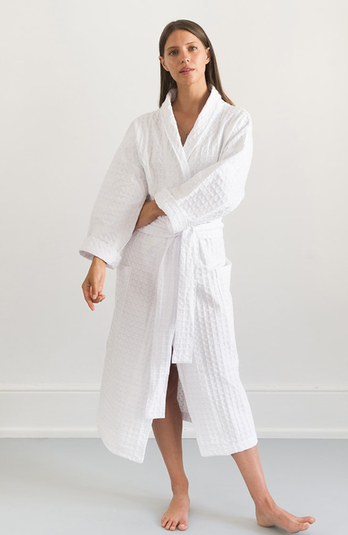 Shop Mungo Lattice Weave Robe In White