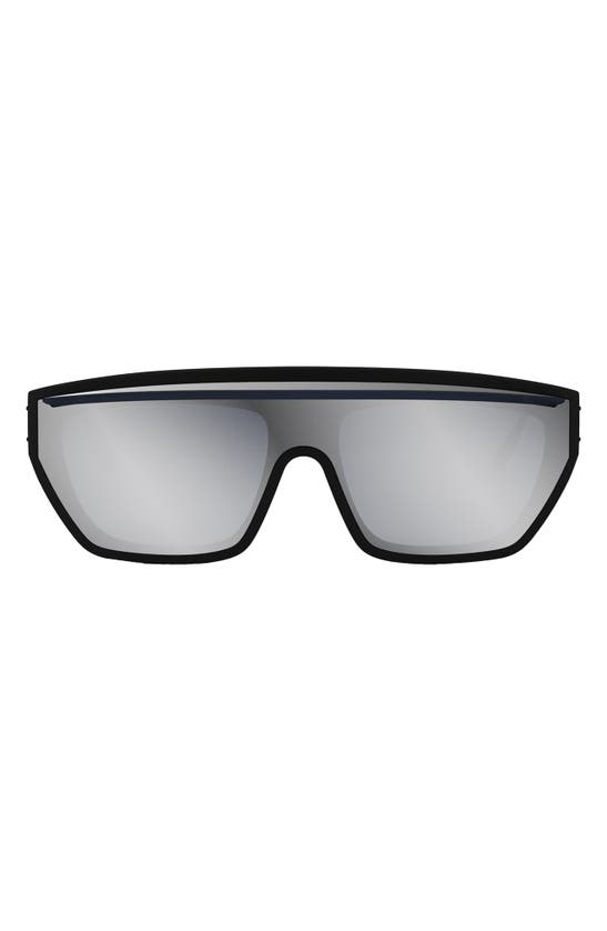 Shop Dior 'club M7u Mask Sunglasses In Matte Black / Smoke Mirror